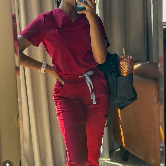 Figs Other - Jogger Scrub Set ( Burgundy)